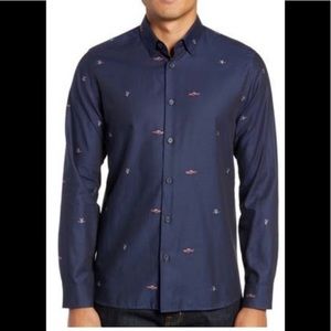 Ted Baker Slim Fit Sport Shirt (Size 6; XXL)